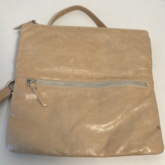 GIANNI CHIARINI 100% LEATHER SHOULDER LEATHER BAG MADE IN ITALY cream colour - Picture 8 of 12